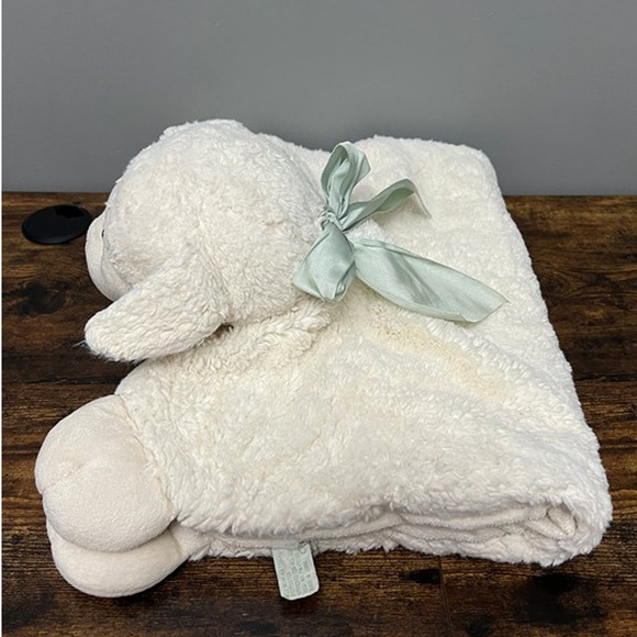Bearington Baby Collection Lamb Sheep Blanket Play Blanket 30X19 - Picture 2 of 7